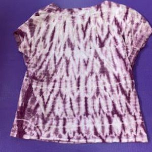 J.Jill purple and white tie-dye shirt